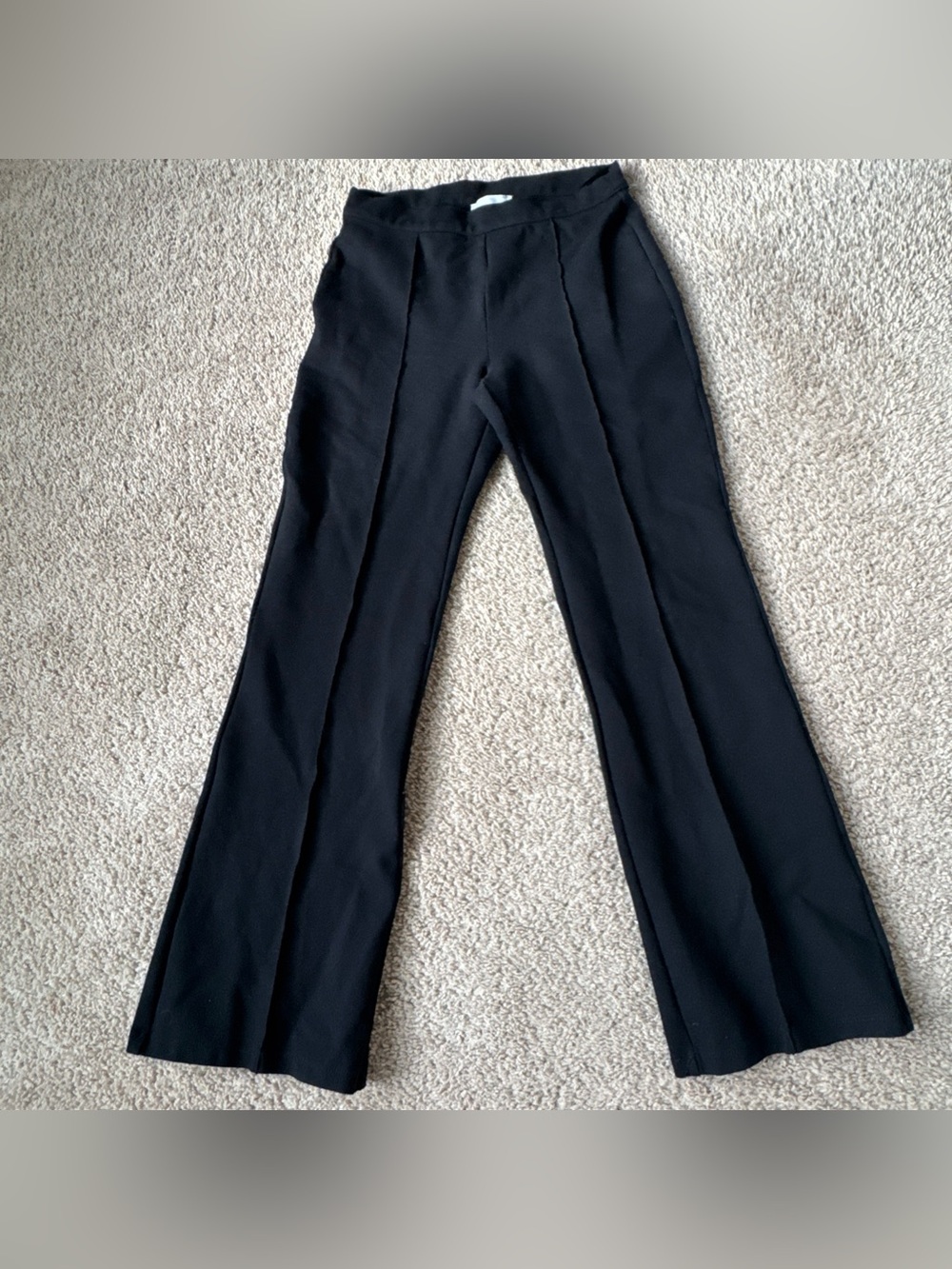 Jason Wu Black Flare Leg Trousers High Rise Exposed Seam Pants Medium